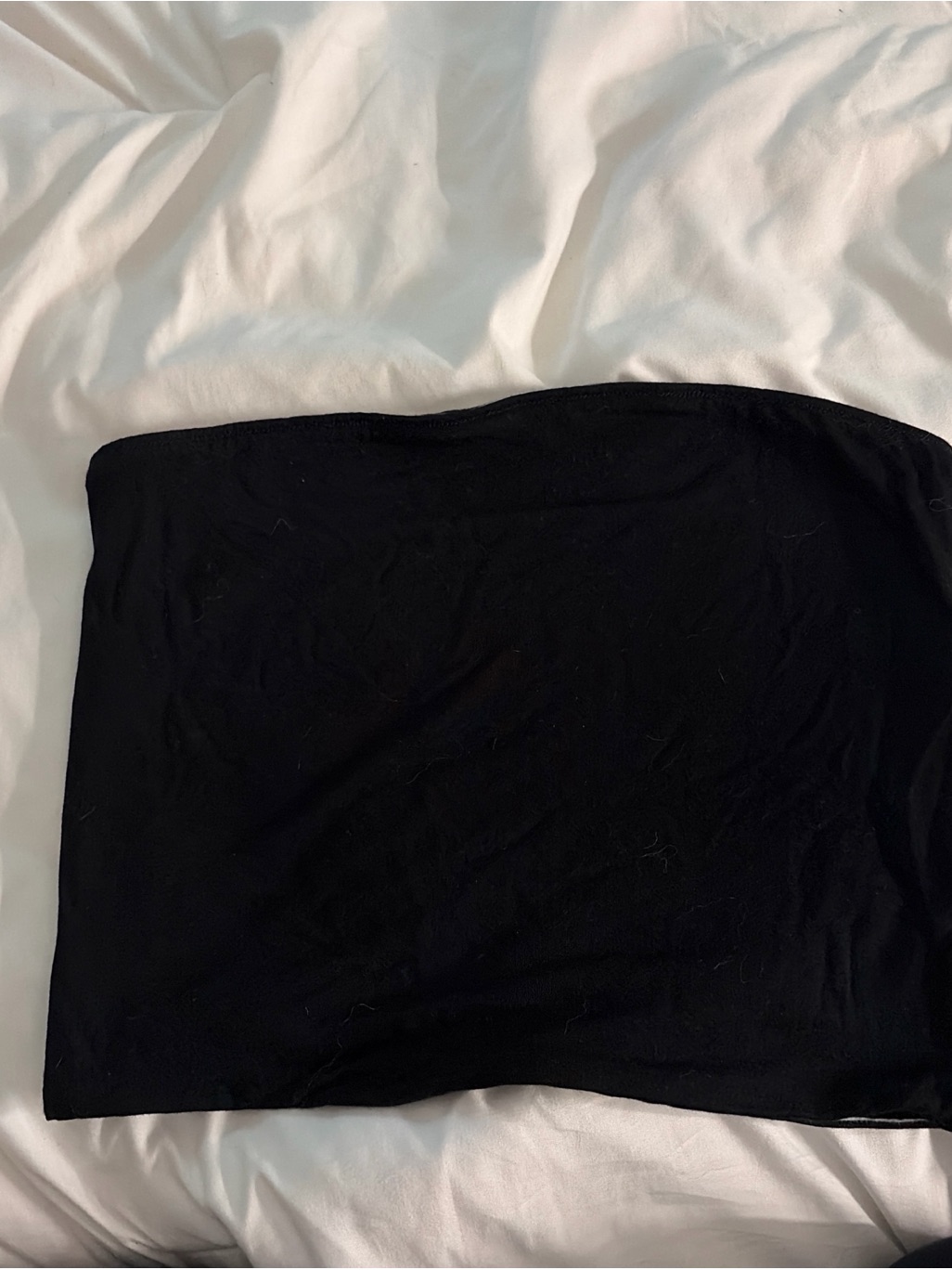 Women’s Black Strapless Crop Tube Top
